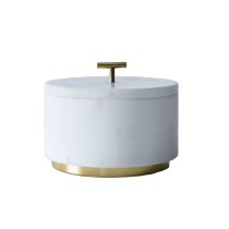 Salzstreuer mit Deckel Home ESPRIT Weiß Gold 7,6 x 7,6 x 10 cm 7,6 X 7,6 X 12 CM
