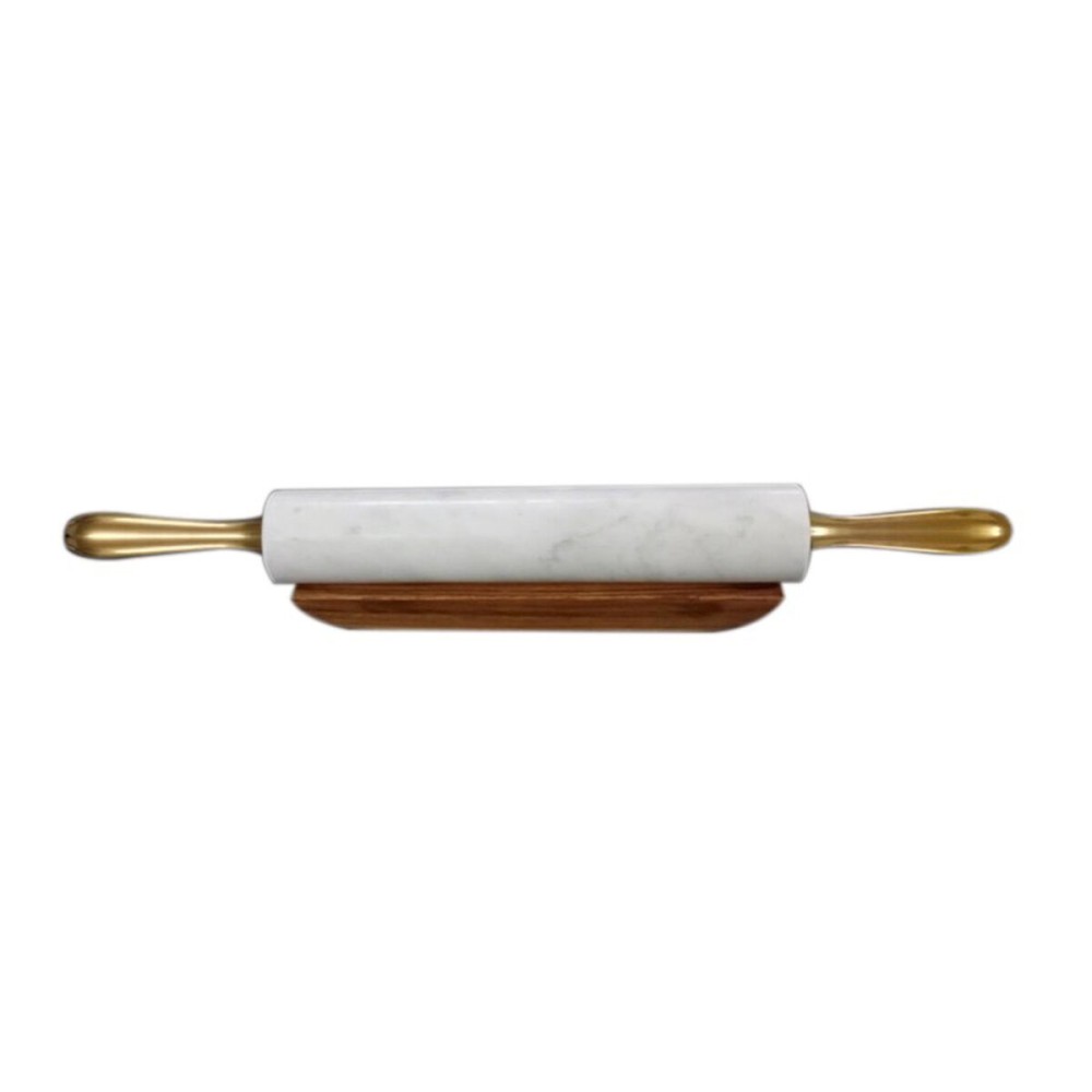 Walze Home ESPRIT Metall Marmor Akazienholz 48 X 5 X 5 CM