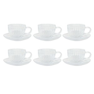 Ensemble de tasses à café Home ESPRIT Transparent 240 ml