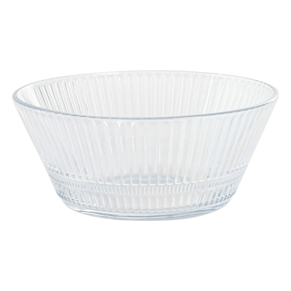 Salad Bowl Home ESPRIT Transparent 22 x 22 x 9,5 cm