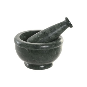 Mortar and pestle Home ESPRIT Marble 12,5 x 12,5 x 7,5 cm