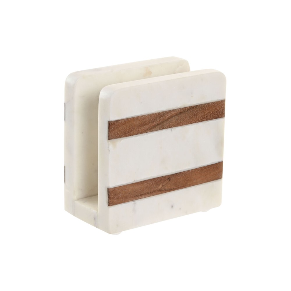 Serviettenring Home ESPRIT Weiß natürlich Akazienholz 12,7 X 7 X 12,7 CM