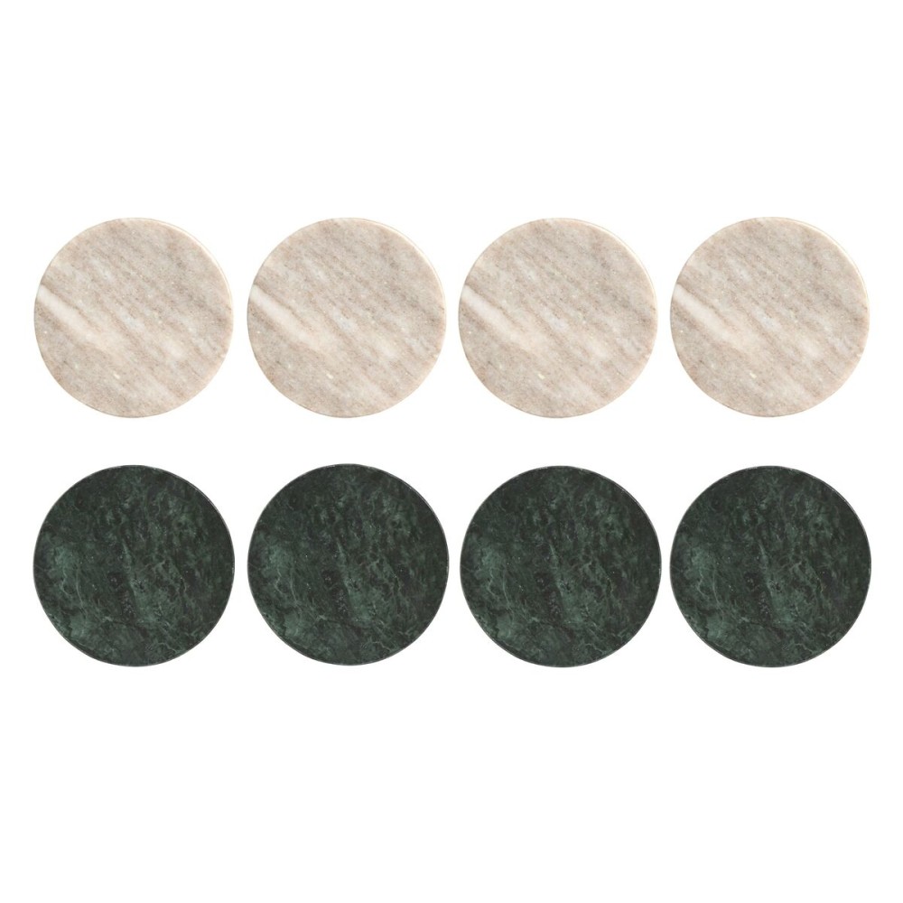 Coasters Home ESPRIT Green Beige Marble 10 x 10 x 5 cm (2 Units) (4 Units)