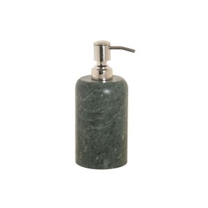 Seifenspender Home ESPRIT grün Silberfarben Edelstahl Marmor Moderne 7,5 x 7,5 x 18 cm