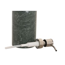 Soap Dispenser Home ESPRIT Green Silver Stainless steel Marble Modern 7,5 x 7,5 x 18 cm