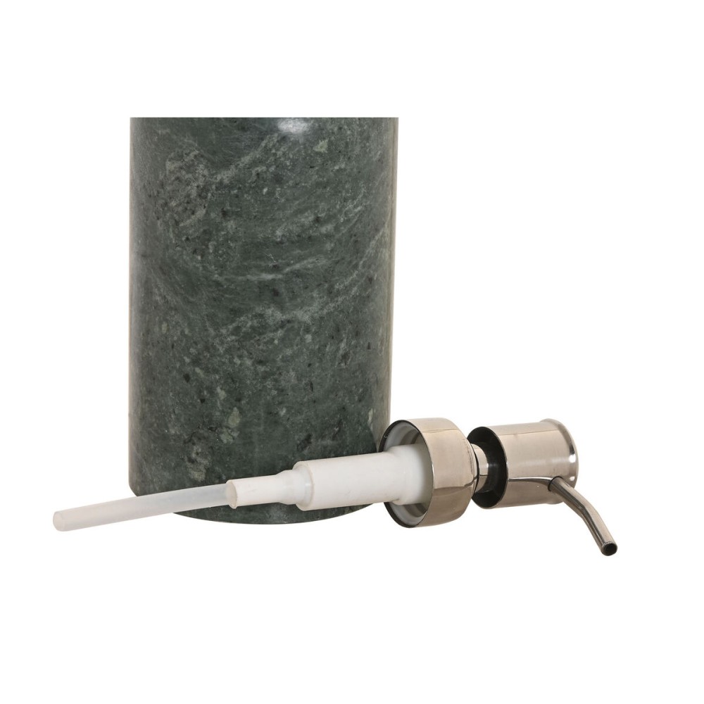 Soap Dispenser Home ESPRIT Green Silver Stainless steel Marble Modern 7,5 x 7,5 x 18 cm