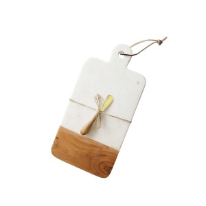 Planche à découper Home ESPRIT Blanc Naturel 38 X 23 X 2 CM