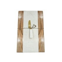 Planche à découper Home ESPRIT Blanc Naturel 38 X 23 X 2 CM