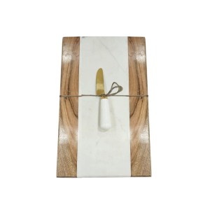 Planche à découper Home ESPRIT Blanc Naturel 38 X 23 X 2 CM