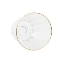Set of glasses Home ESPRIT Transparent Golden Crystal With relief 350 ml (6 Units)