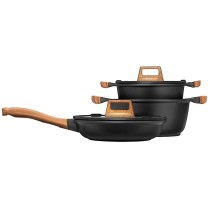 Batterie de Cuisine Smile MGK-23 Noir Bois 7 Pièces