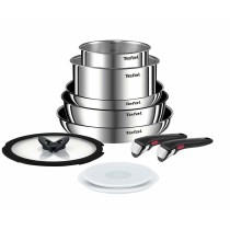 Batterie de Cuisine Tefal L897SA74 Noir Rouge Acier 10 Pièces