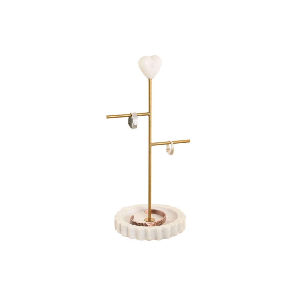 Porte-bijoux Home ESPRIT Blanc Doré Métal 16 x 13 x 32 cm
