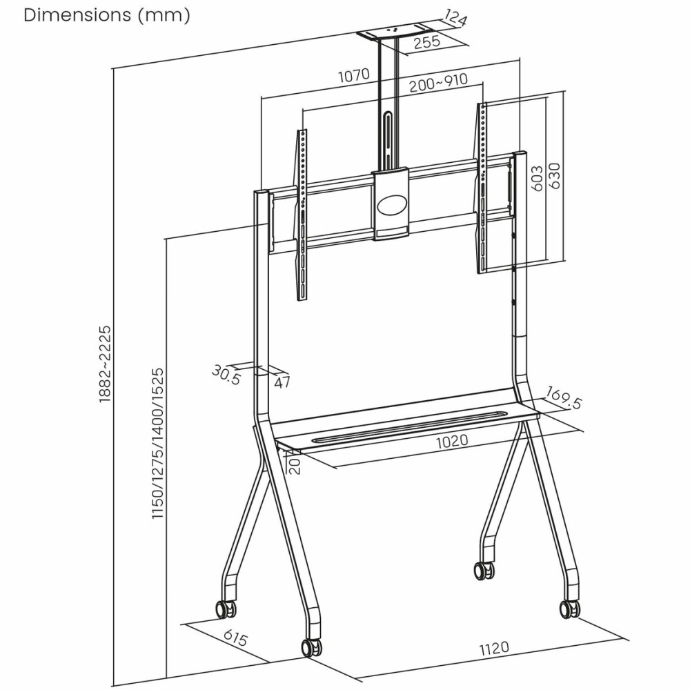Screen Table Support MacLean MC-114 W 100" 55"