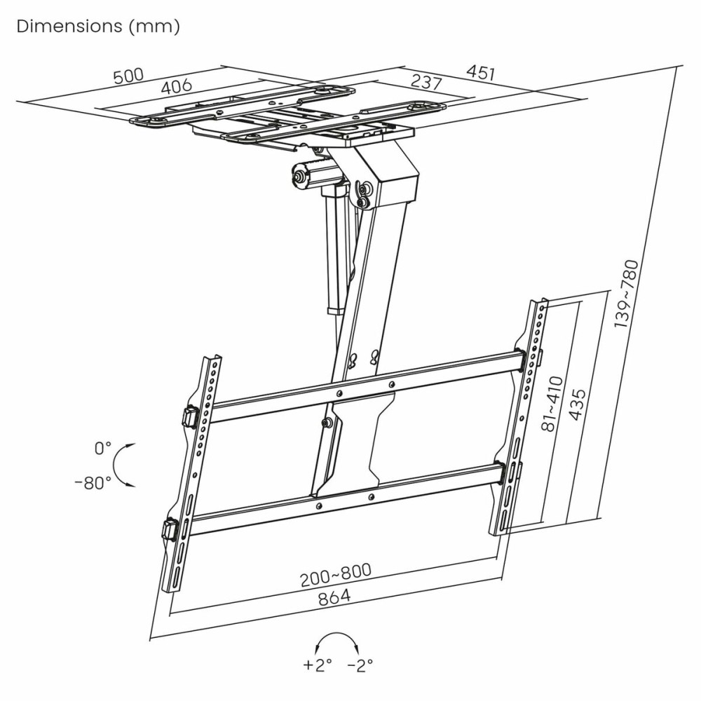 Screen Table Support MacLean MC-110 T 86" 43"