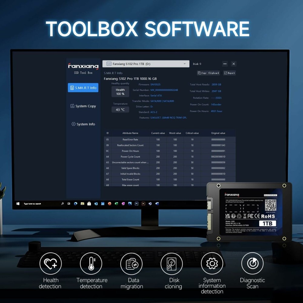 Festplatte Crucial CT4000P310SSD8 4 TB SSD