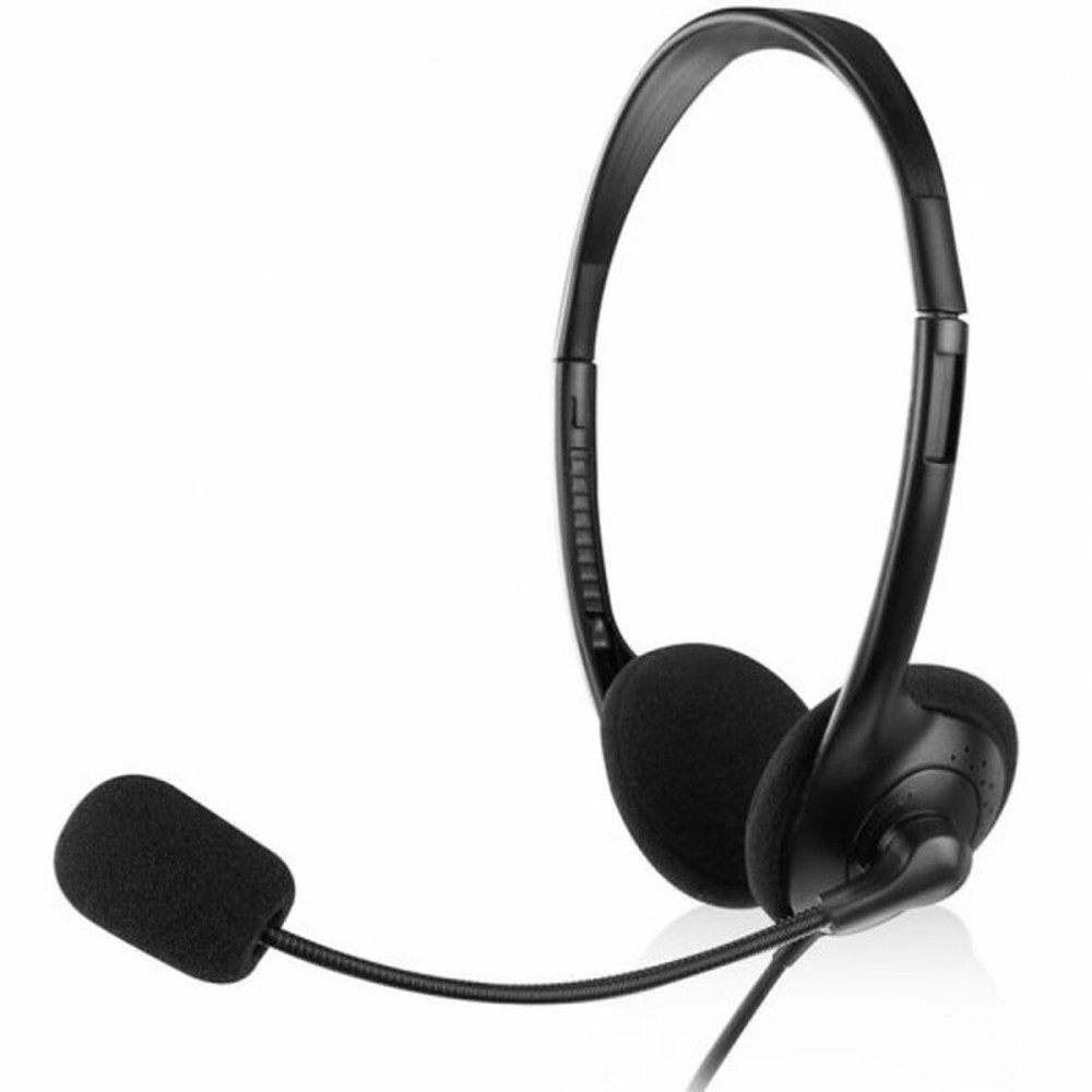 Kopfhörer mit Mikrofon Ewent EW3567 Schwarz (1 Stück)