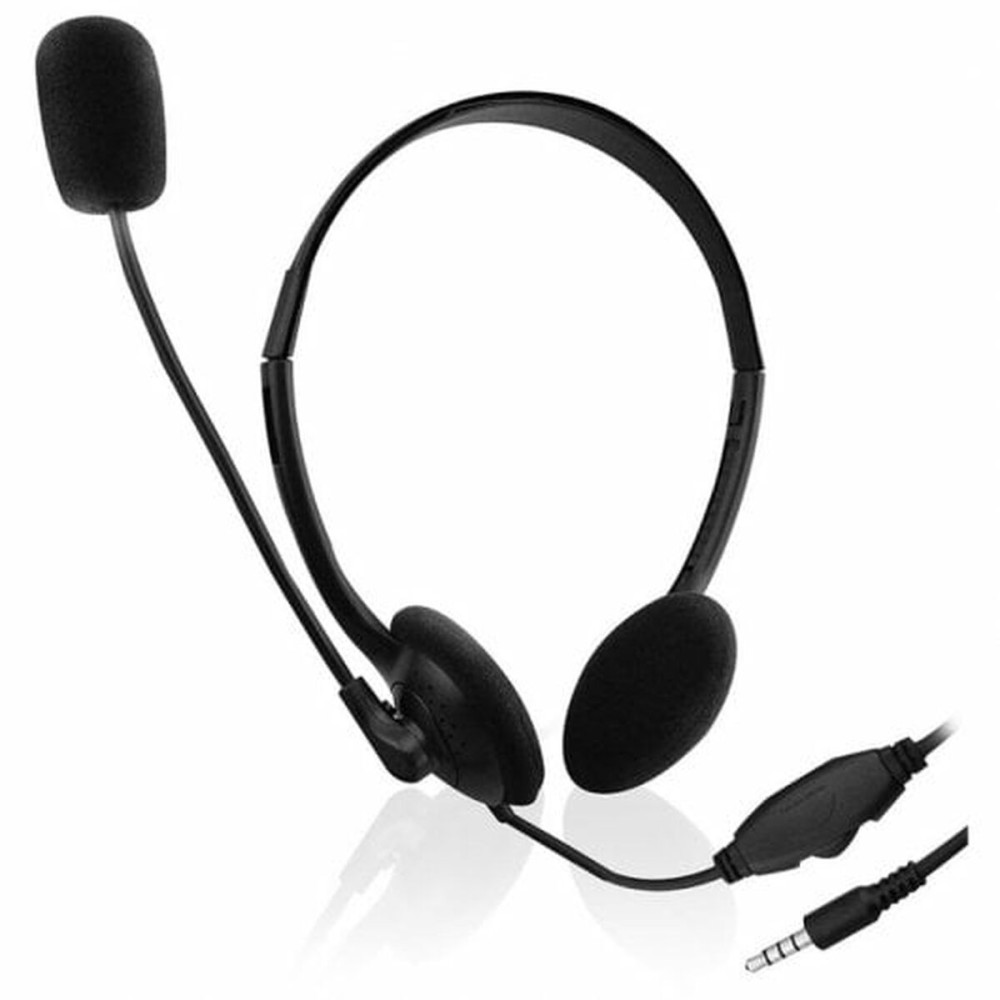 Kopfhörer mit Mikrofon Ewent EW3567 Schwarz (1 Stück)