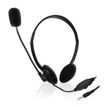 Headphones with Microphone Ewent EW3567 Black (1 Unit)