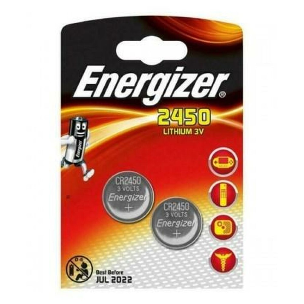 Piles Bouton au Lithium Energizer 3 V CR2450 (10 Unités)