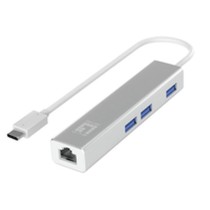 Hub USB Level One USB-0504 Noir Argenté