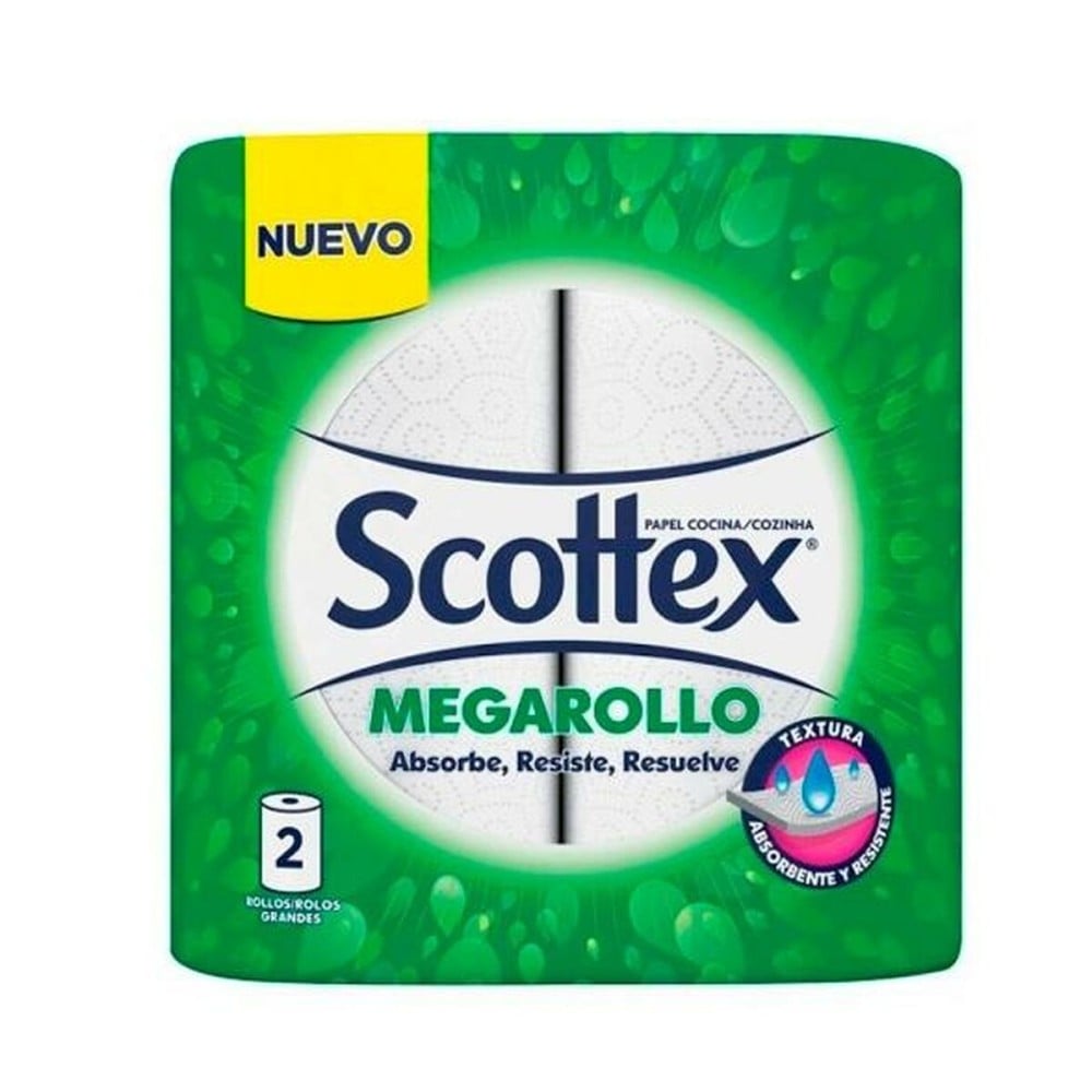 Essuie-tout Scottex MEGARROLLO Blanc 2 Pièces (14 Unités)