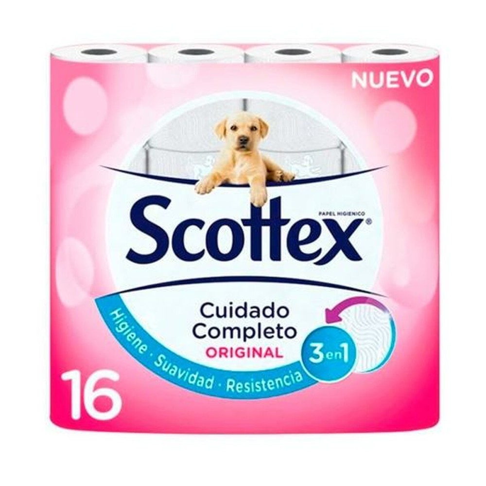 Toilettenpapierrollen Scottex Original Weiß 16 Stücke (6 Stück)