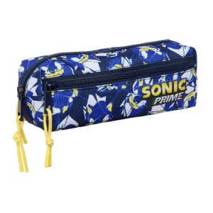 Dreifaches Mehrzweck-Etui Sonic City Blau 22 x 8,5 x 6 cm