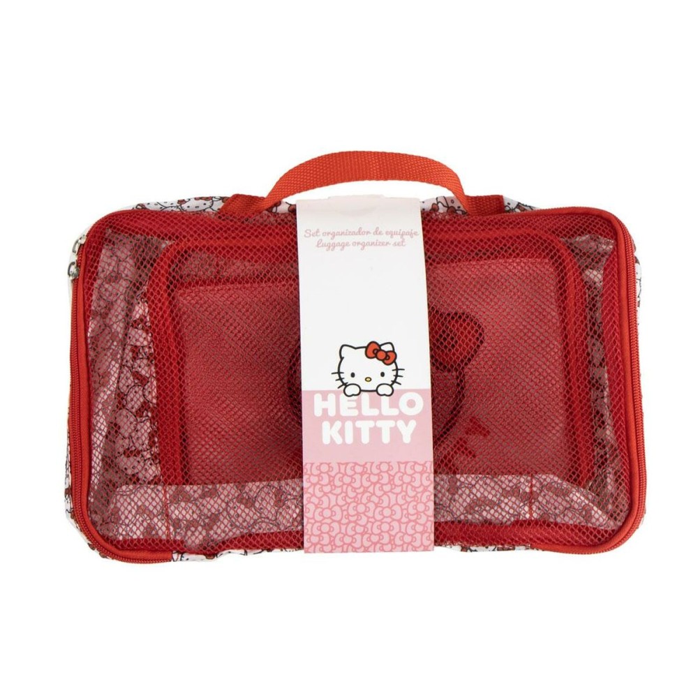 Travel Vanity Case Hello Kitty Red 100 % polyester 2 x 20 x 32 cm 2 Units