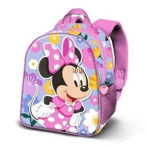 Schulrucksack 3D mit Rädern Minnie Mouse Spring Rosa