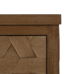 Nightstand BRAYAN Natural Paolownia wood 48 x 35 x 66 cm