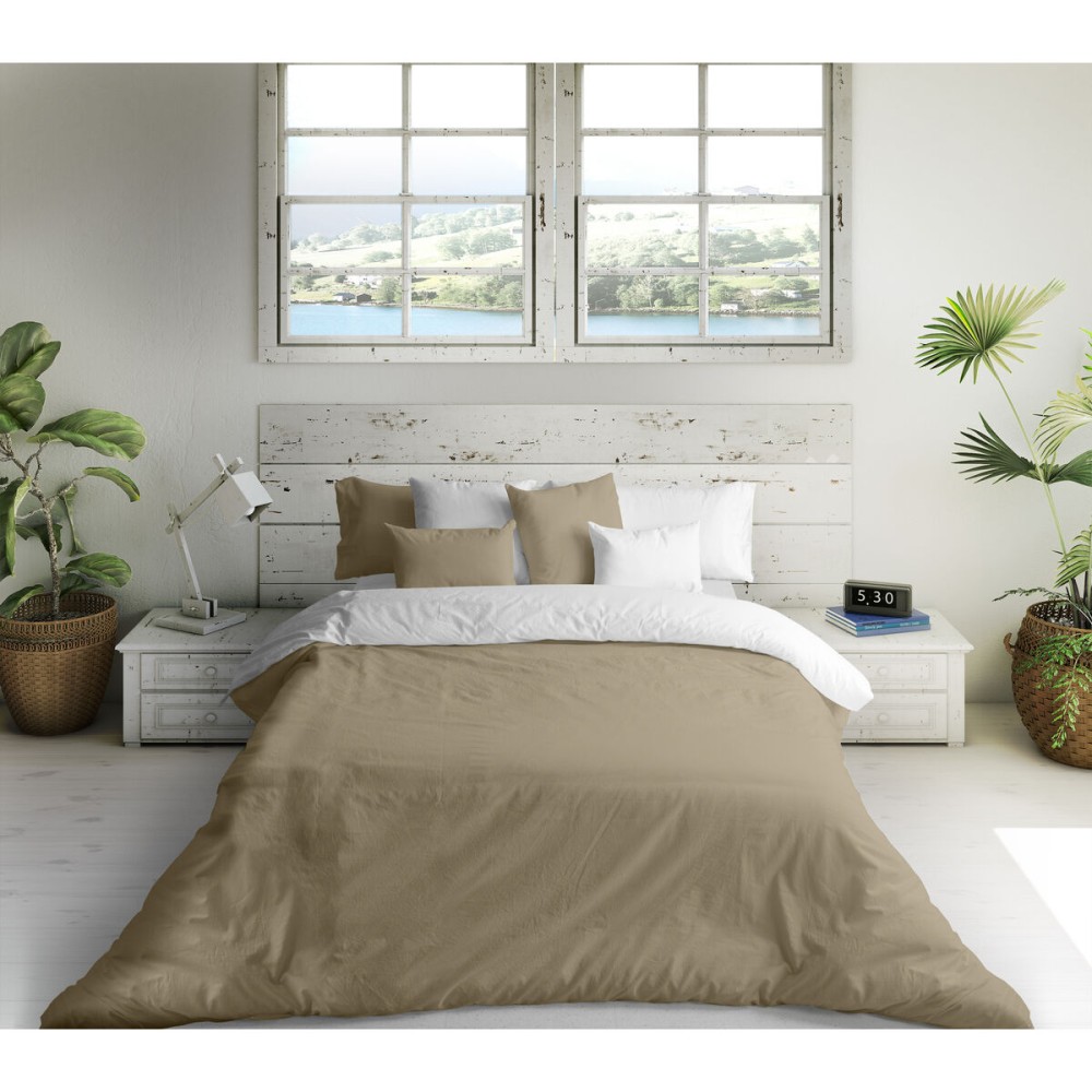 Nordic cover Naturals FUNDA NORDICA BICOLOR REVERSIBLE White Beige 140 x 200 cm Reversible