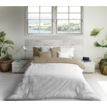 Housse de Couette Naturals FUNDA NORDICA BICOLOR REVERSIBLE Blanc Beige 140 x 200 cm Réversible