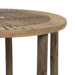 Side table Natural Bamboo 50 x 50 x 48 cm 38,5 x 38,5 x 40 cm 2 Pieces (2 Units)