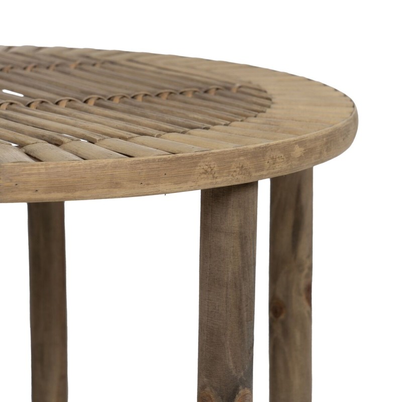 Table d'appoint Naturel Bambou 50 x 50 x 48 cm 38,5 x 38,5 x 40 cm 2 Pièces (2 Unités)