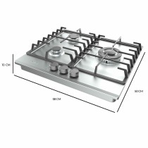 Plaque au gaz Cecotec Bolero Squad G 3200F Inox 6250 W 58 x 50 cm