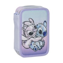 Double Pencil Case Stitch Lilac 12,5 x 6,5 x 19,5 cm