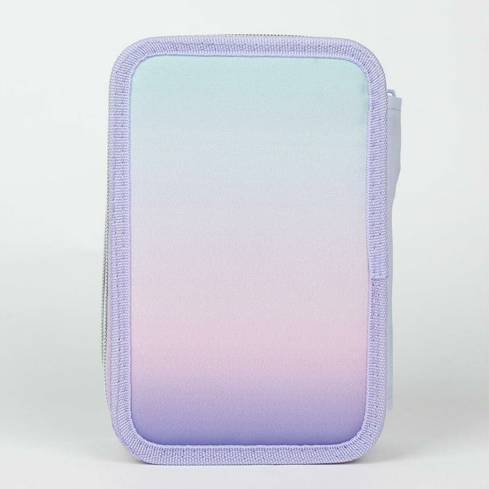 Double Pencil Case Stitch Lilac 12,5 x 6,5 x 19,5 cm