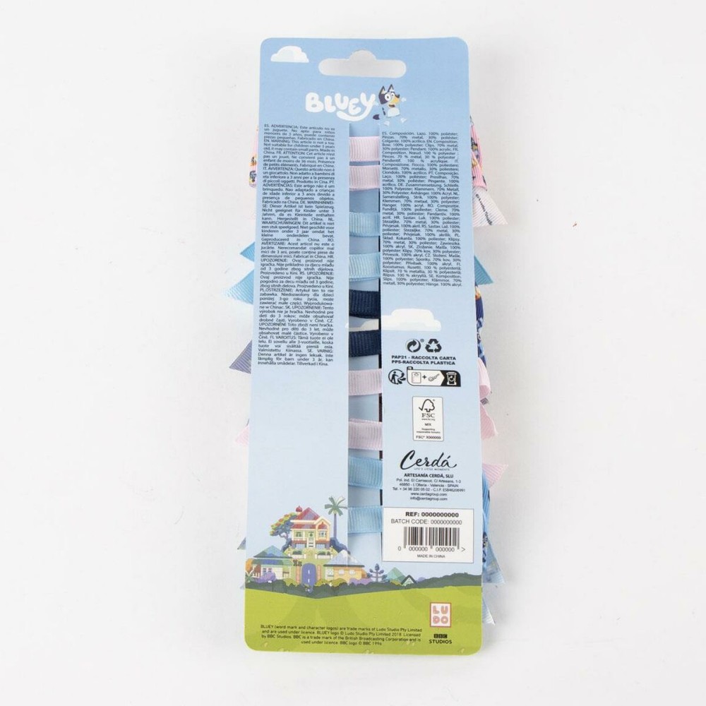Elastiques pour Cheveux Bluey Multicouleur 10 Pièces