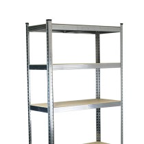 Étagère Ferrestock 875 Kg 90 x 40 x 180 cm Gris Bois acier galvanisé Bois MDF 5 Etagères
