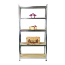Regal Ferrestock 875 Kg 90 x 40 x 180 cm Grau Holz Verzinkter Stahl Holz MDF 5 Regale