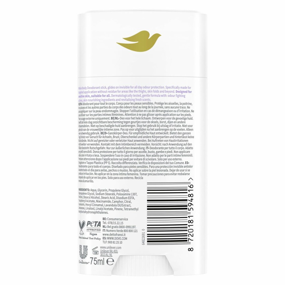 Stick Deodorant Dove LAVANDA & CAMOMILA 75 ml