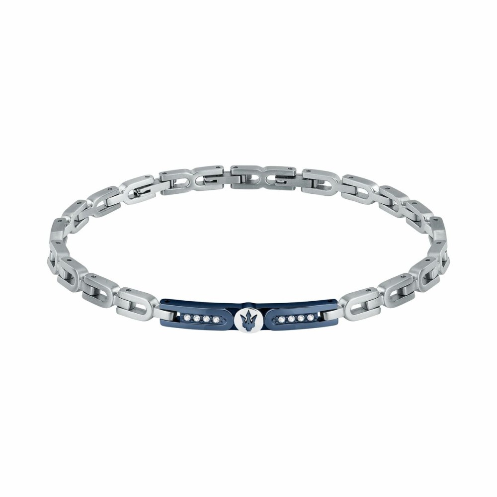 Men's Bracelet Maserati Stainless steel 21,5 cm Silver