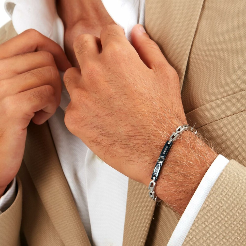 Men's Bracelet Maserati Stainless steel 21,5 cm Silver