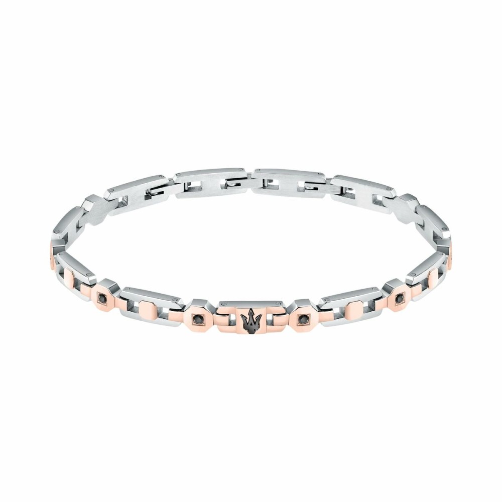 Bracelet Homme Maserati Acier inoxydable 21,5 cm Argenté