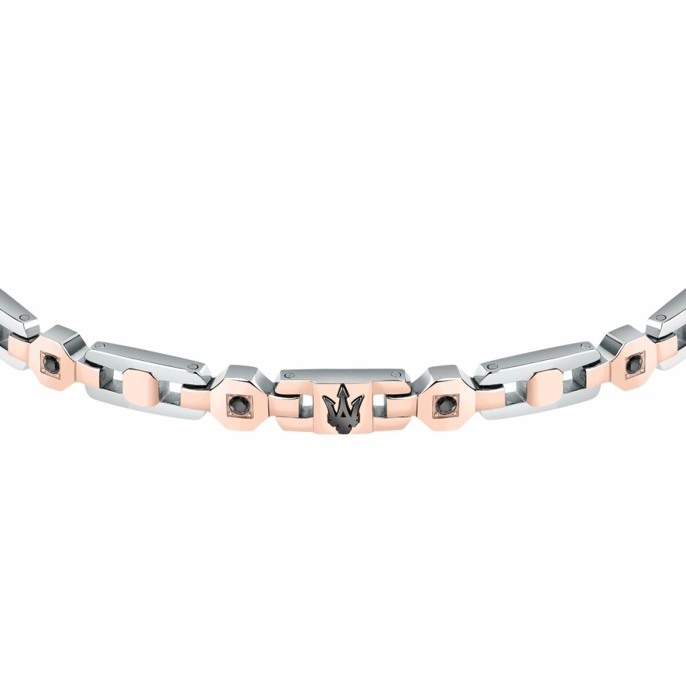 Men's Bracelet Maserati Stainless steel 21,5 cm Silver