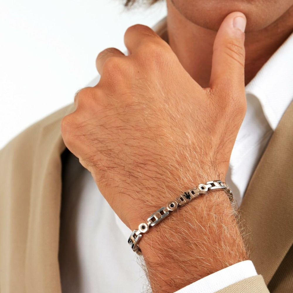 Men's Bracelet Maserati Stainless steel 21,5 cm Silver