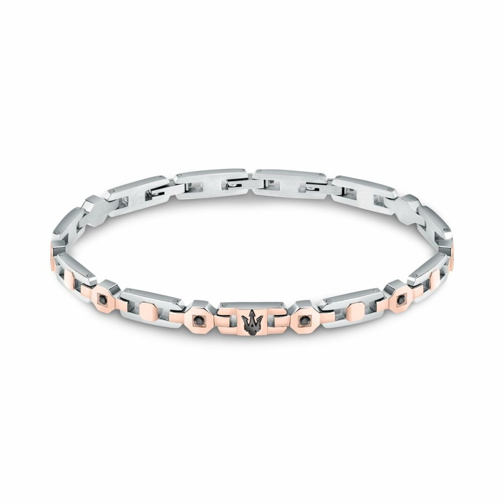 Men's Bracelet Maserati Stainless steel 21,5 cm Silver