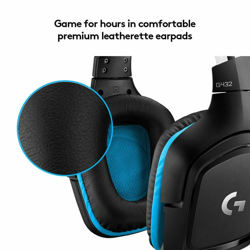 Gaming Headset mit Mikrofon Logitech 981-000770 Blau Schwarz