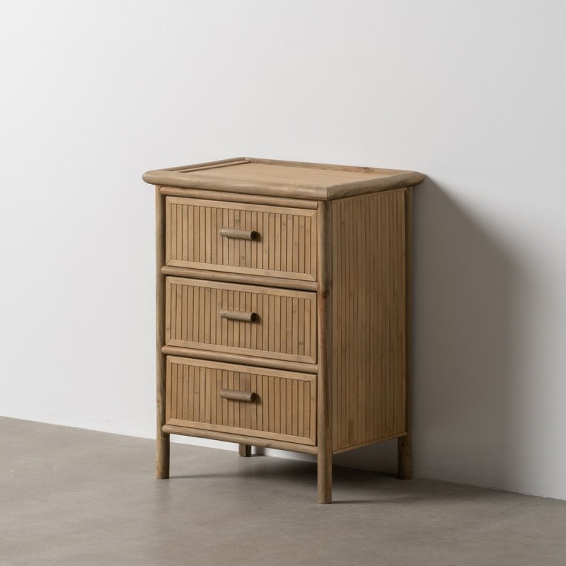 Nightstand Natural Bamboo 48 x 36 x 66 cm